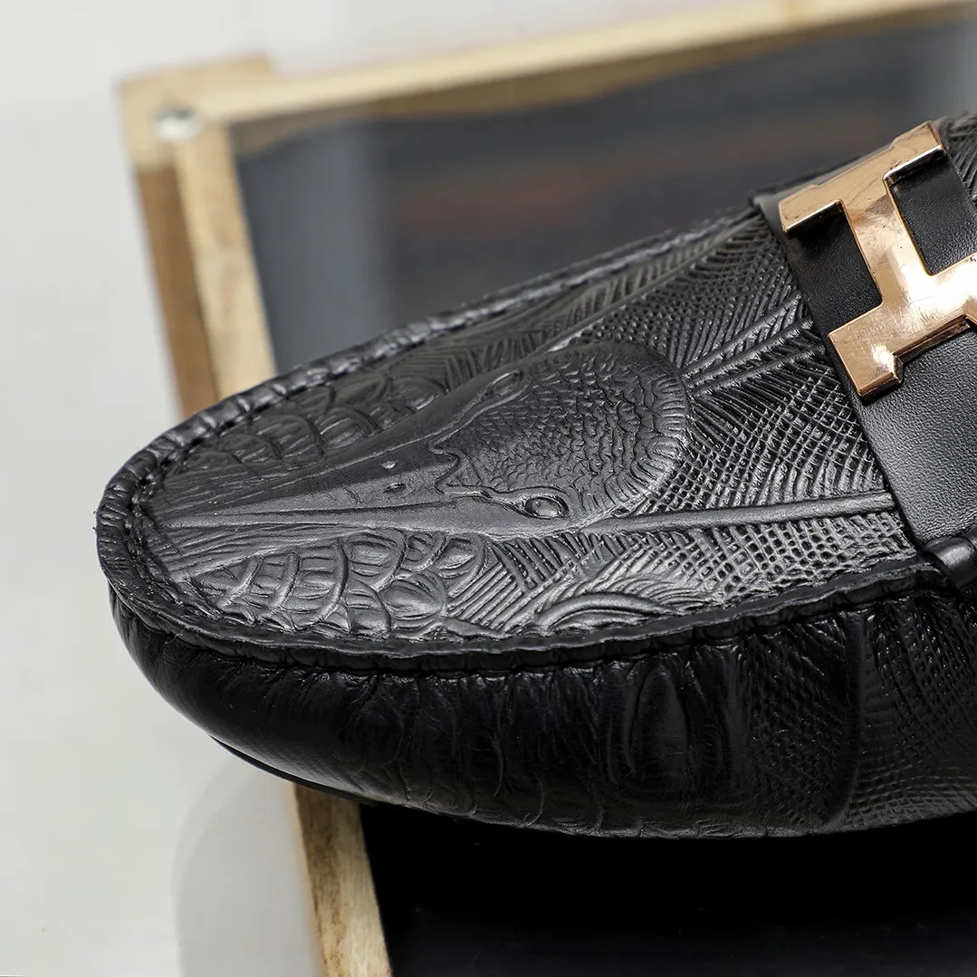 Men's shoes 💰360 🕷🕷【HERMES】The same style as Hermès counters🇨🇳Classic slip-on shoes 1:1 mold opening💯Original quality🍓Using imported first-layer cowhide🍅Pigskin lining🌶🌶Super high-end men's leather shoes🇨🇳Solid and stable Very special🍇 Color, optional! Code number 38-45……